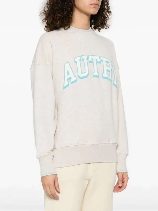 AUTRY FELPA LOGO AZZURRO