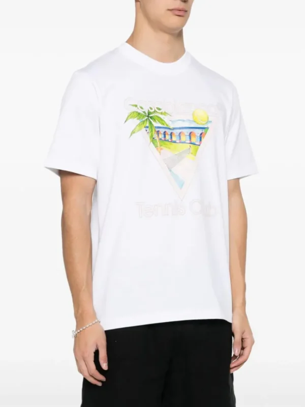CASABLANCA T SHIRT TENNIS CLUB ICON
