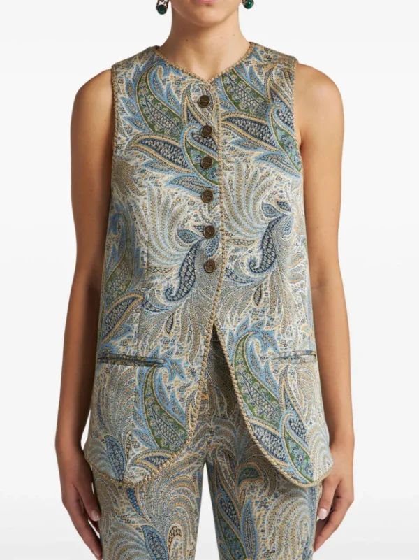 ETRO GILET JACQUARD