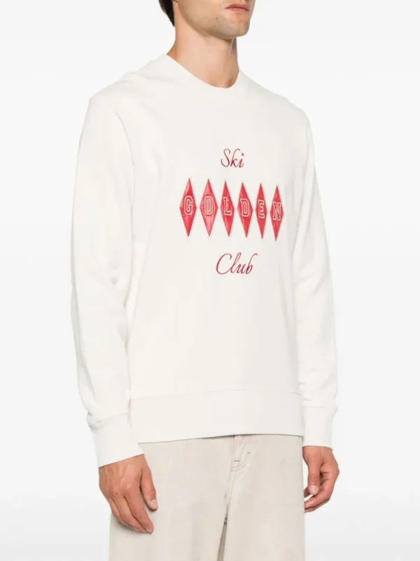 GOLDEN GOOSE FELPA LOGO ROSSO