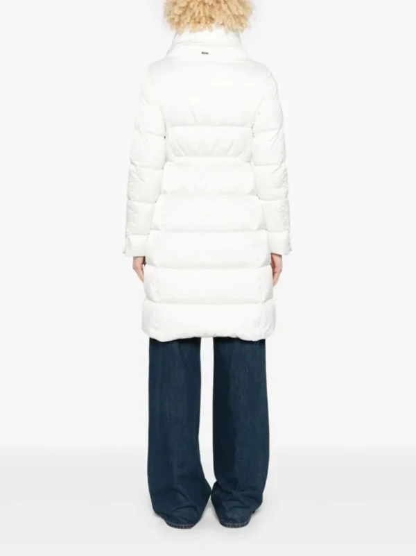 HERNO PARKA LUNGO TRAPUNTATO BIANCO