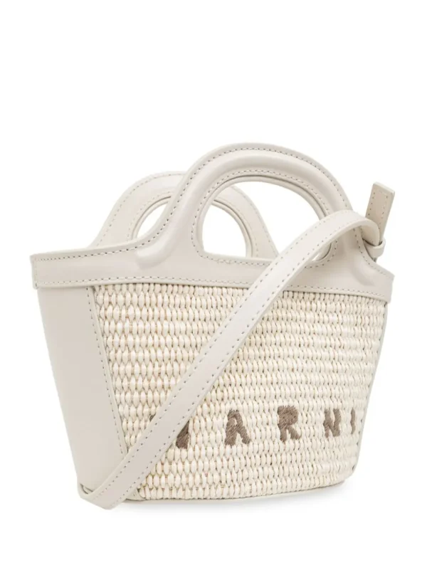 MARNI BORSA TROPICALIA MICRO WHITE