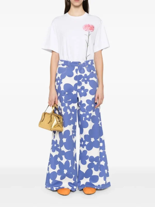 MARNI PANTALONI A FIORI
