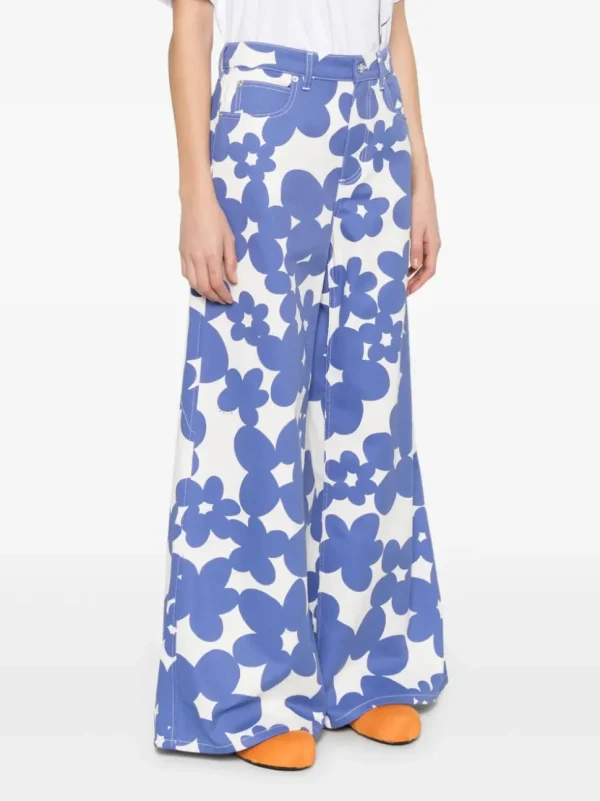 MARNI PANTALONI A FIORI