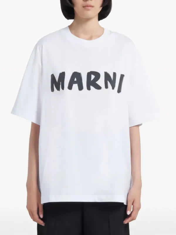 MARNI T-SHIRT LOGO BIANCO