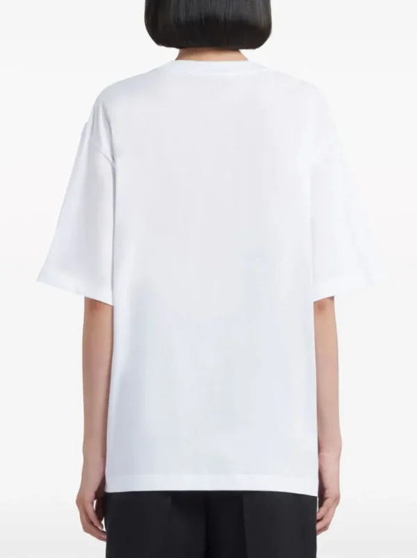 MARNI T-SHIRT LOGO BIANCO