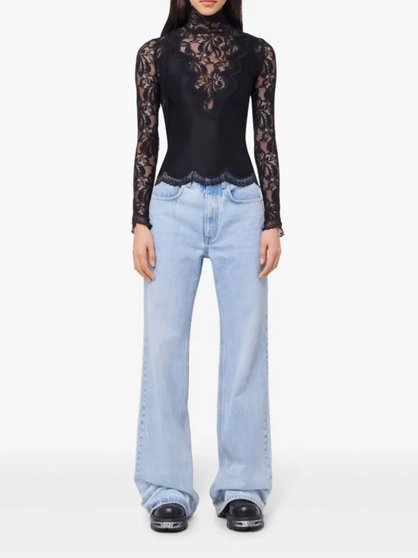 RABANNE TOP M/LUNGA PIZZO