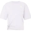 RABANNE T-SHIRT CROP GRIGIO