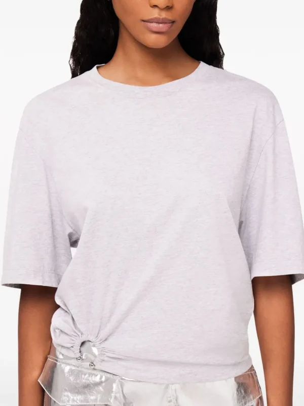 RABANNE T-SHIRT CROP GRIGIO