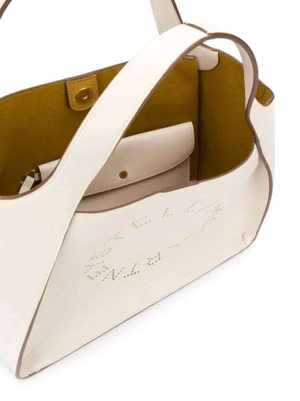 STELLA McCARTNEY LOGO TRAFORATO WHITE