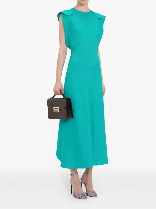VICTORIA BECKHAM ABITO MIDI VERDE