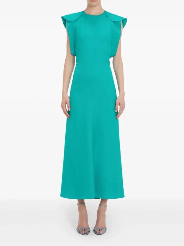 VICTORIA BECKHAM ABITO MIDI VERDE