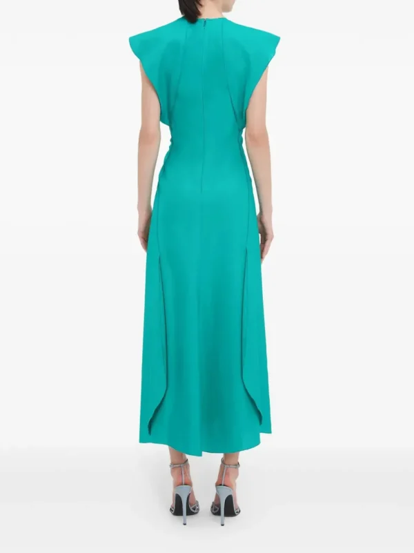 VICTORIA BECKHAM ABITO MIDI VERDE